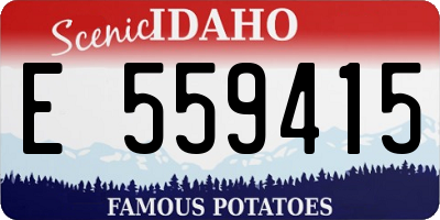 ID license plate E559415