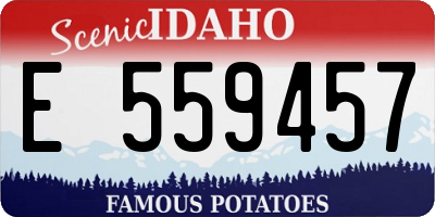 ID license plate E559457