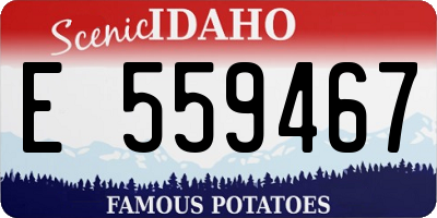 ID license plate E559467