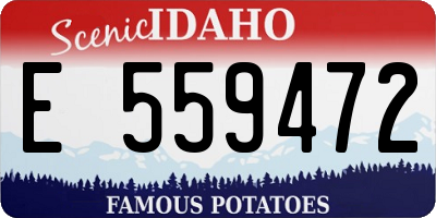 ID license plate E559472