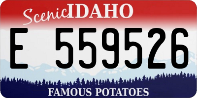 ID license plate E559526
