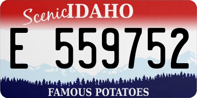 ID license plate E559752
