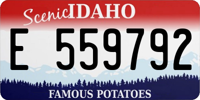 ID license plate E559792