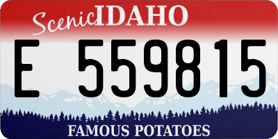 ID license plate E559815