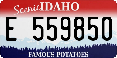 ID license plate E559850