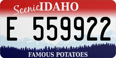 ID license plate E559922