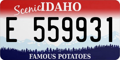 ID license plate E559931