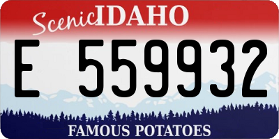 ID license plate E559932