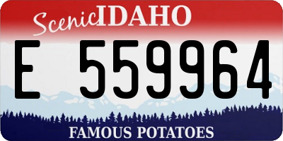 ID license plate E559964