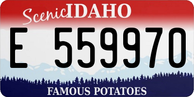 ID license plate E559970