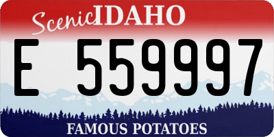 ID license plate E559997