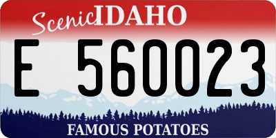 ID license plate E560023