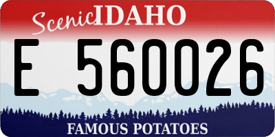 ID license plate E560026