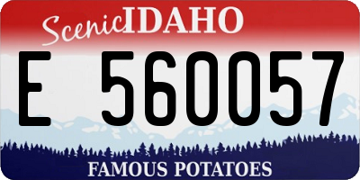 ID license plate E560057