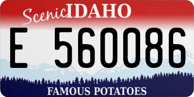 ID license plate E560086
