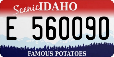ID license plate E560090
