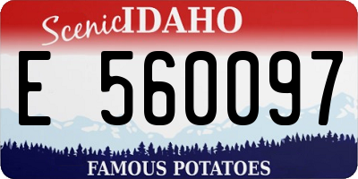 ID license plate E560097