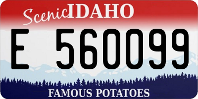 ID license plate E560099