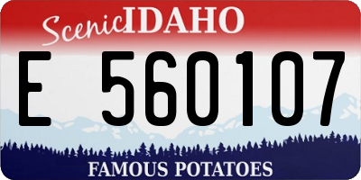 ID license plate E560107
