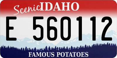 ID license plate E560112