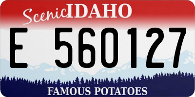 ID license plate E560127