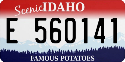 ID license plate E560141