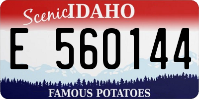 ID license plate E560144