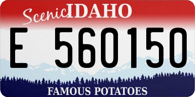 ID license plate E560150