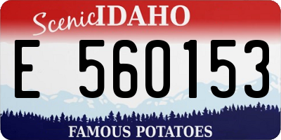 ID license plate E560153