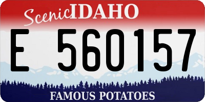 ID license plate E560157