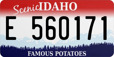 ID license plate E560171