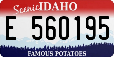 ID license plate E560195