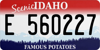 ID license plate E560227