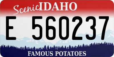 ID license plate E560237