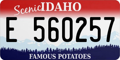 ID license plate E560257