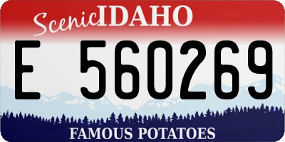 ID license plate E560269