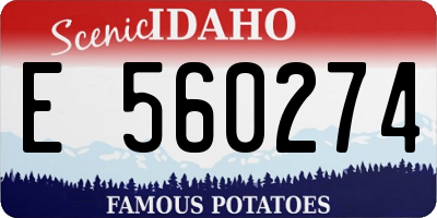 ID license plate E560274