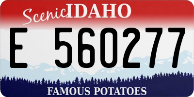 ID license plate E560277