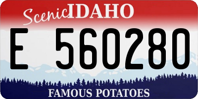 ID license plate E560280