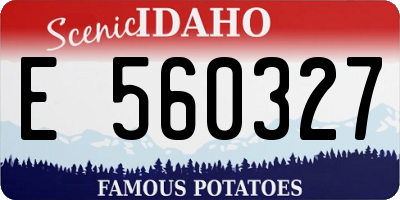 ID license plate E560327