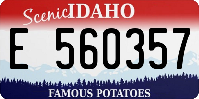 ID license plate E560357