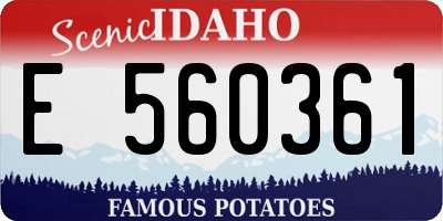ID license plate E560361