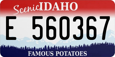 ID license plate E560367