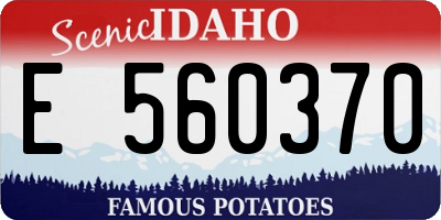 ID license plate E560370