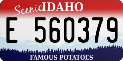 ID license plate E560379