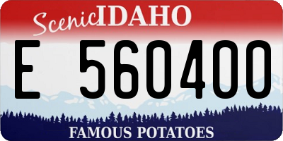 ID license plate E560400
