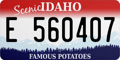 ID license plate E560407