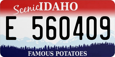 ID license plate E560409