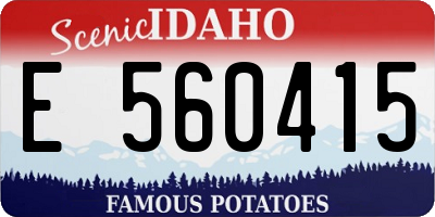 ID license plate E560415