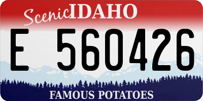 ID license plate E560426